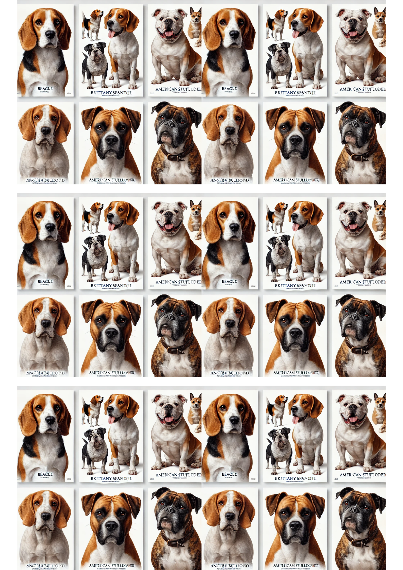 Rice Paper For Decoupage Dogs Mix Collage Cat. No. 3099