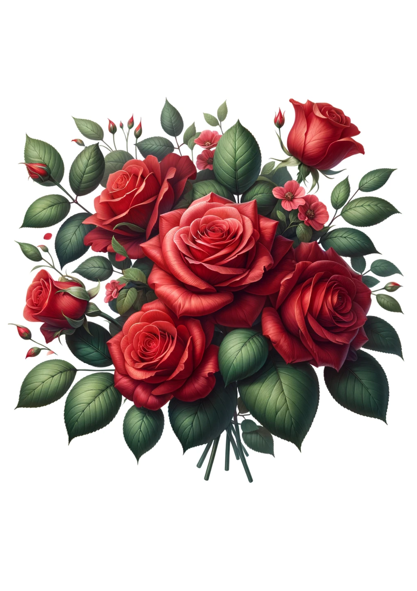 Rice Paper For Decoupage Red Roses Full Cat No. 1044