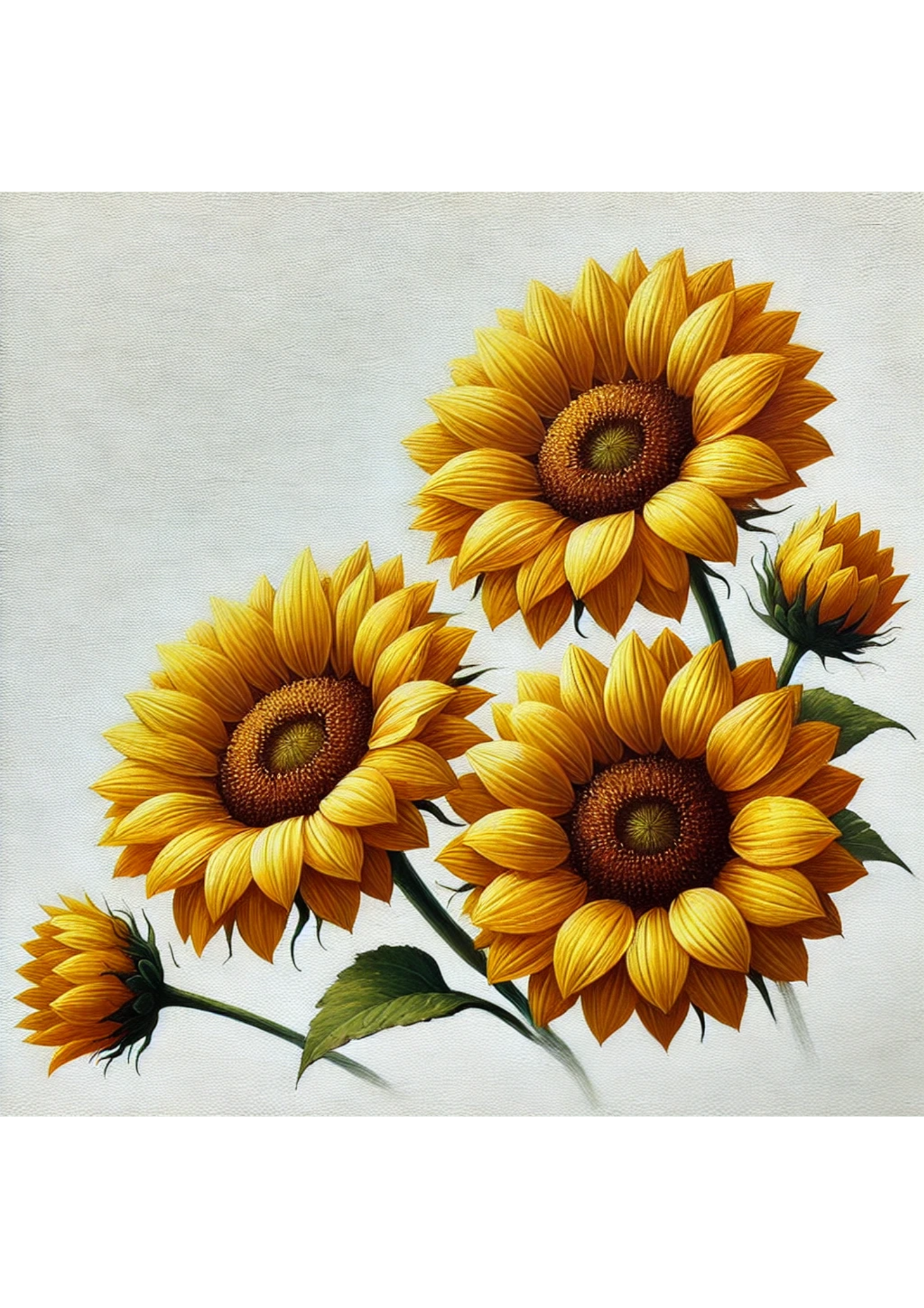 Papier de riz pour découpage Tournesols 2 Full Cat. N° 2456