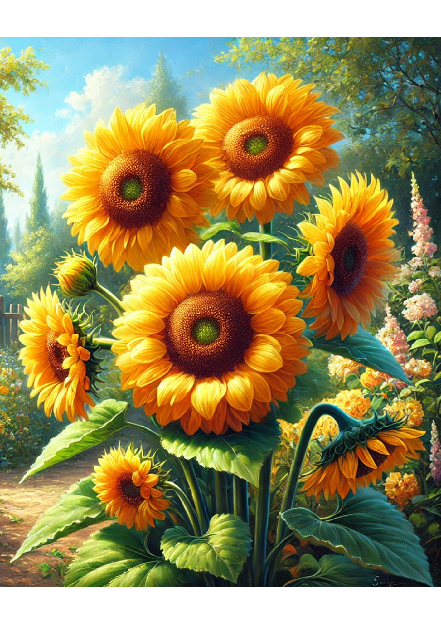 Papier de riz pour découpage Tournesols Cat. complet N° 2454