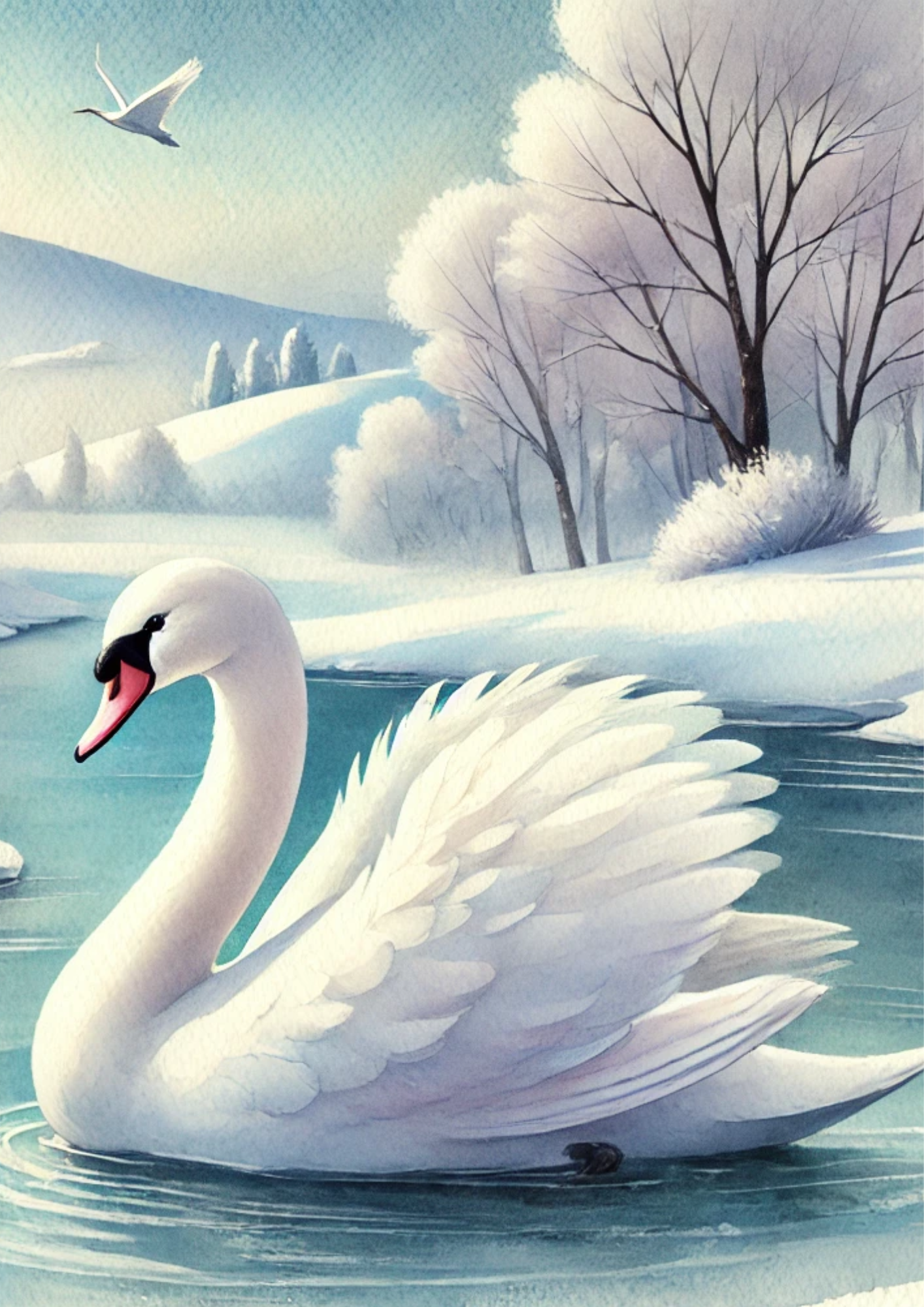 Rice Paper For Decoupage Swan On The Lake Full Cat. No. 2502