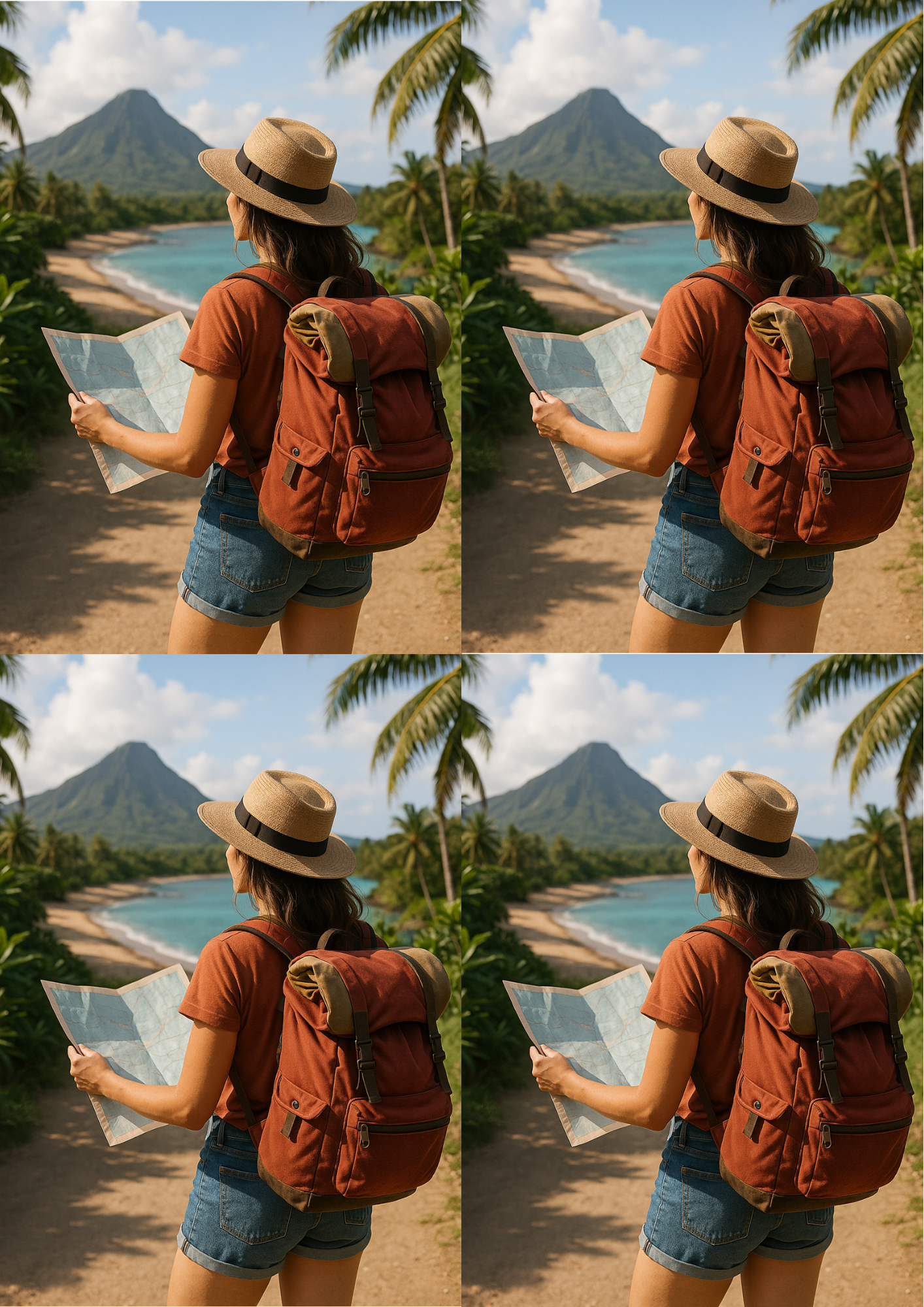 Reispapier-Decoupage, Urlaubsabenteuer, realistische Collage, Kat.-Nr. 3189