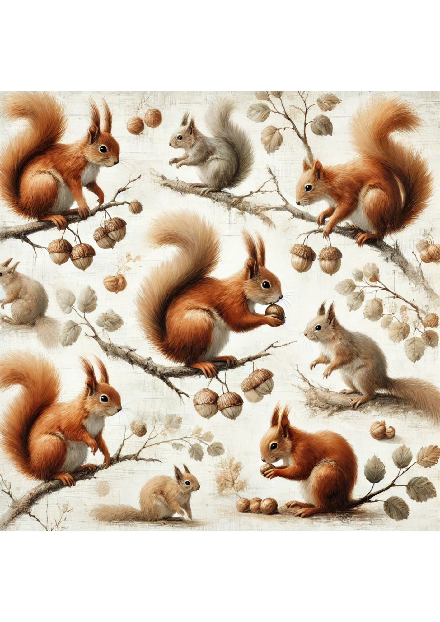 Rice Paper For Decoupage Squirrels Full Cat. No. 3178