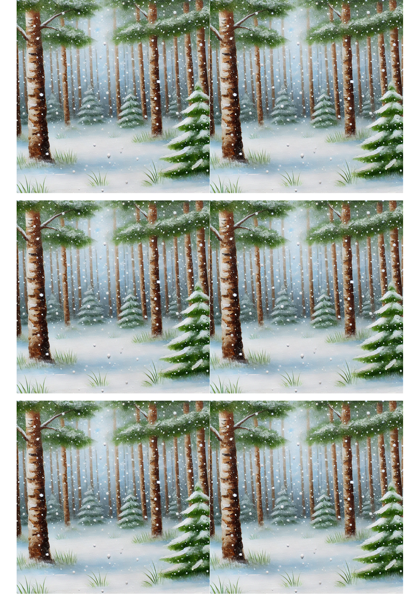 Papier de riz pour découpage Collage de paysages d'hiver Cat. N° 2677