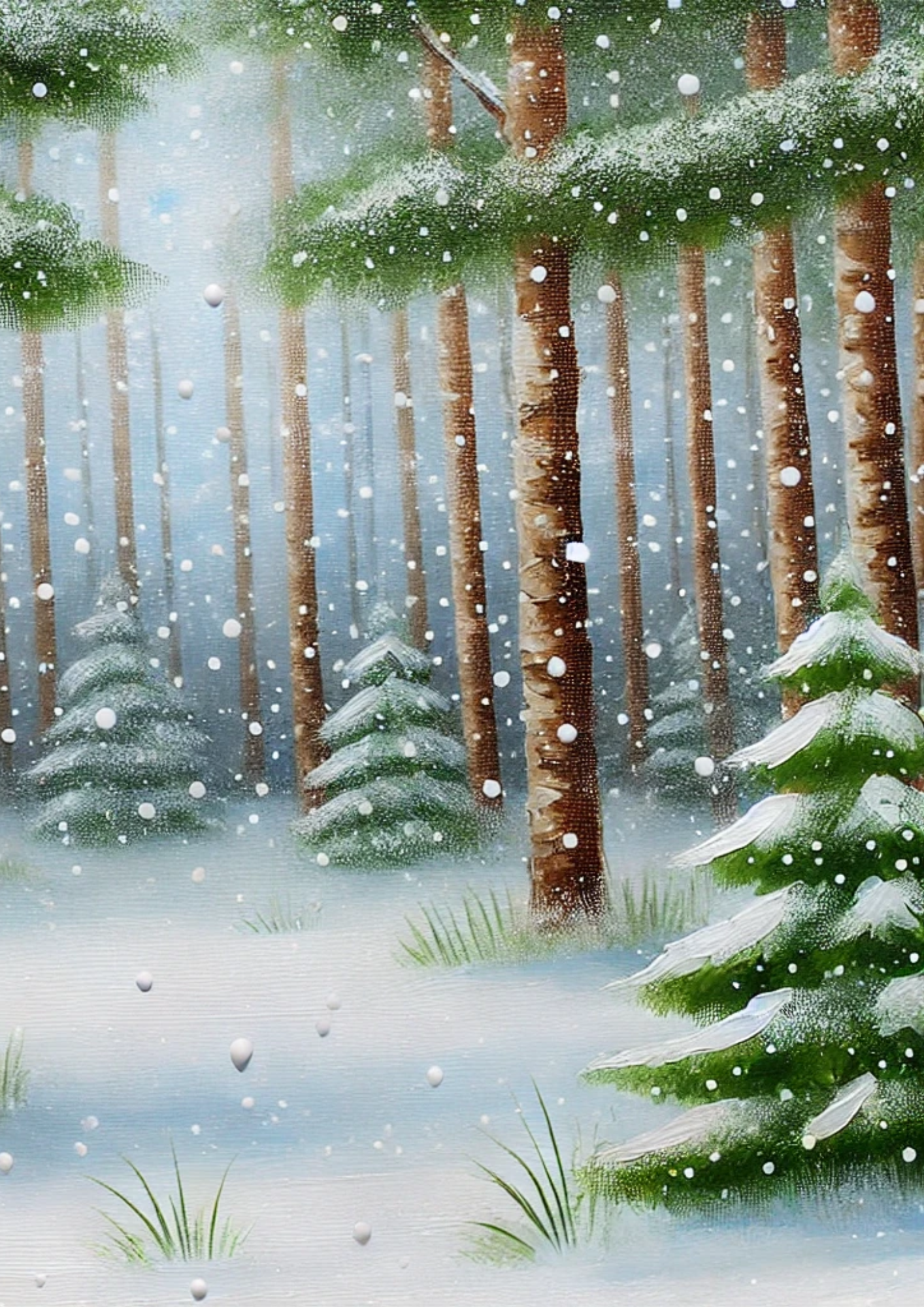 Rice Paper For Decoupage Winter Landscape Full Cat. No. 2678