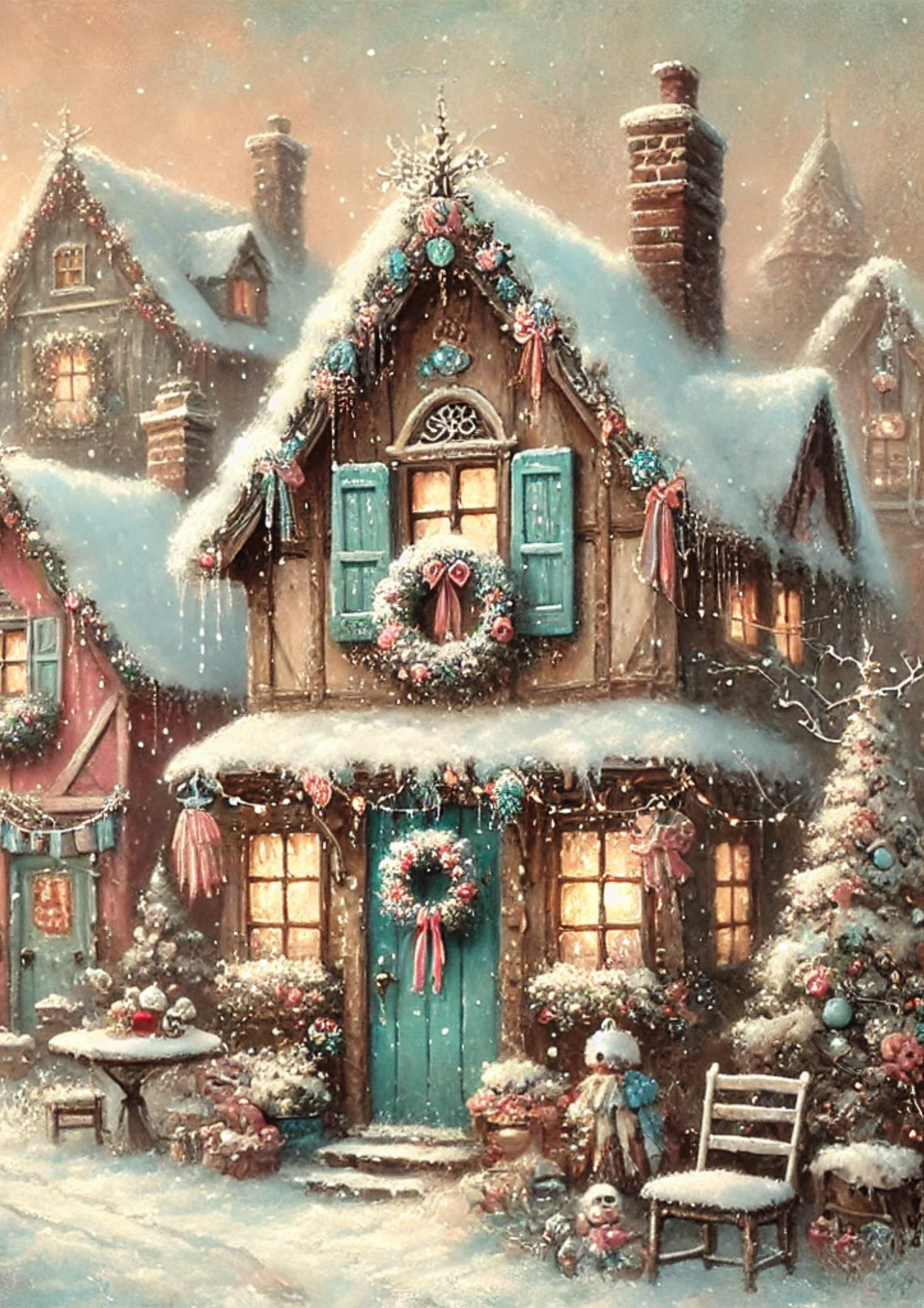 Reispapier für Decoupage Winter Village Full Kat. Nr. 2780