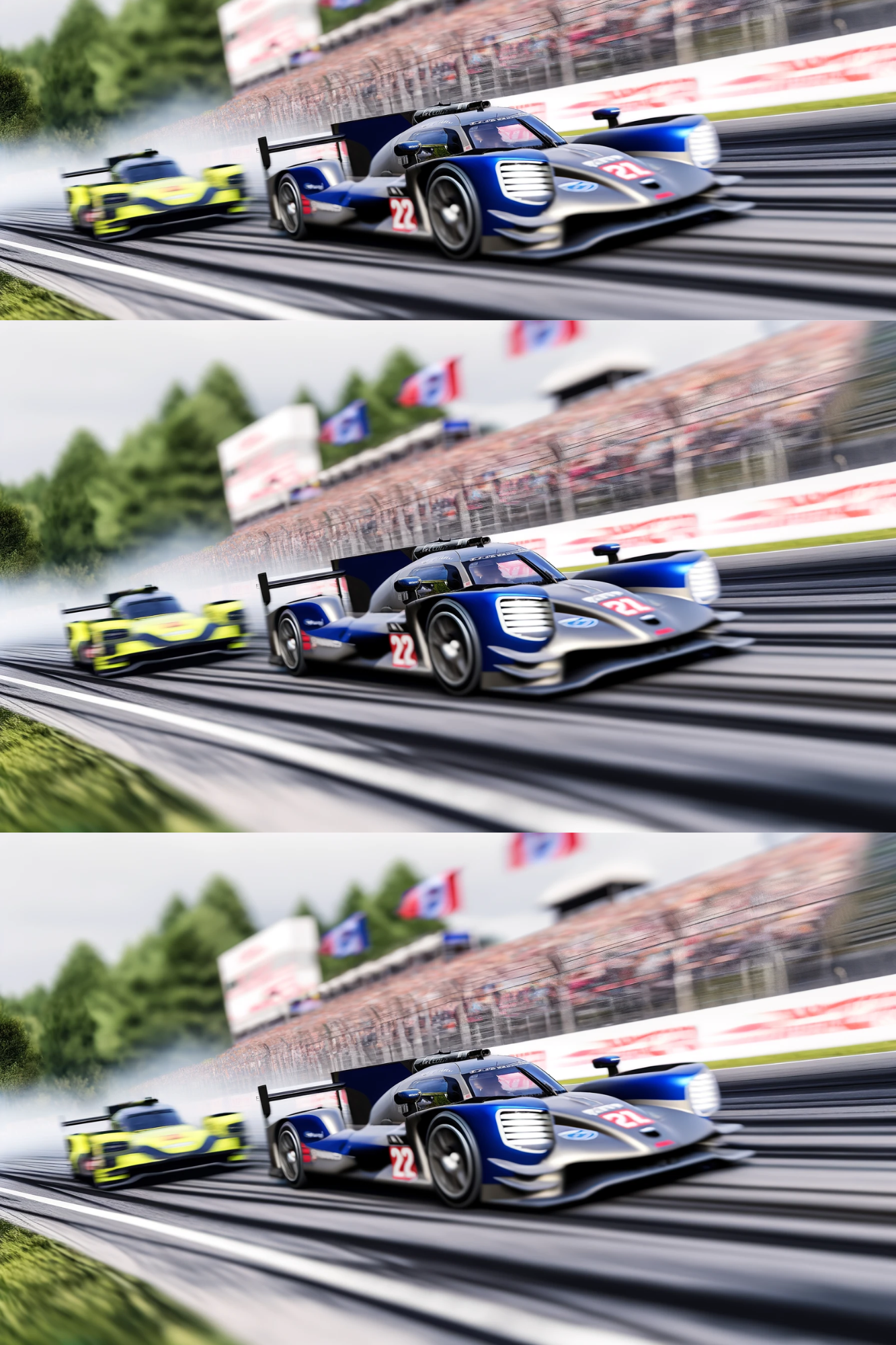 Rice Paper For Decoupage Car Racing 3 Collage Cat. No. 482