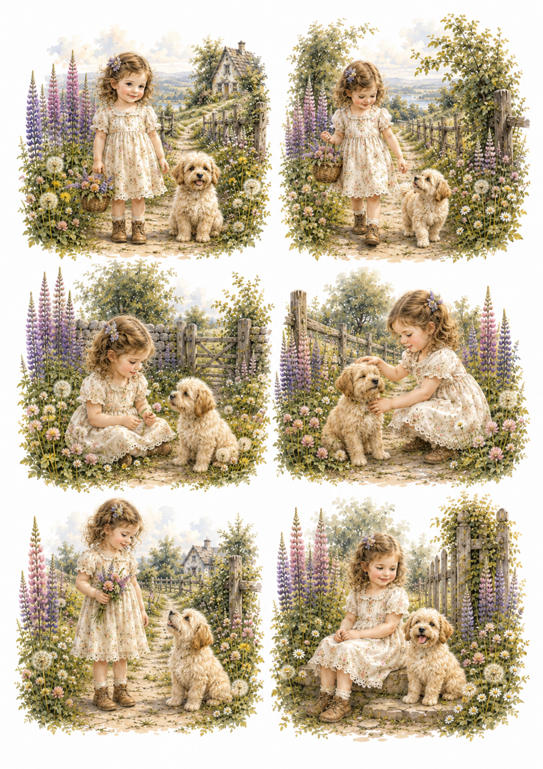 Reispapier für Decoupage, Blumenhintergrund, vollständig, Kat. Nr. 4809