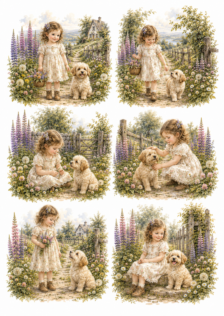Reispapier für Decoupage, Blumenhintergrund, vollständig, Kat. Nr. 4809