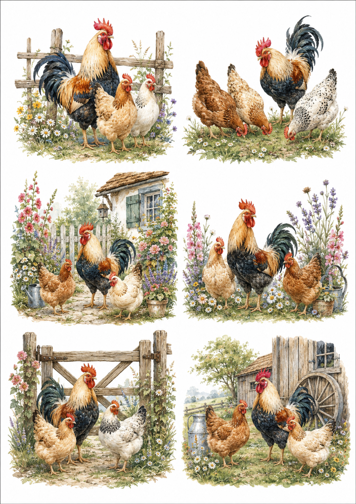 Reispapier für Decoupage, Blumenhintergrund, vollständig, Kat. Nr. 4809