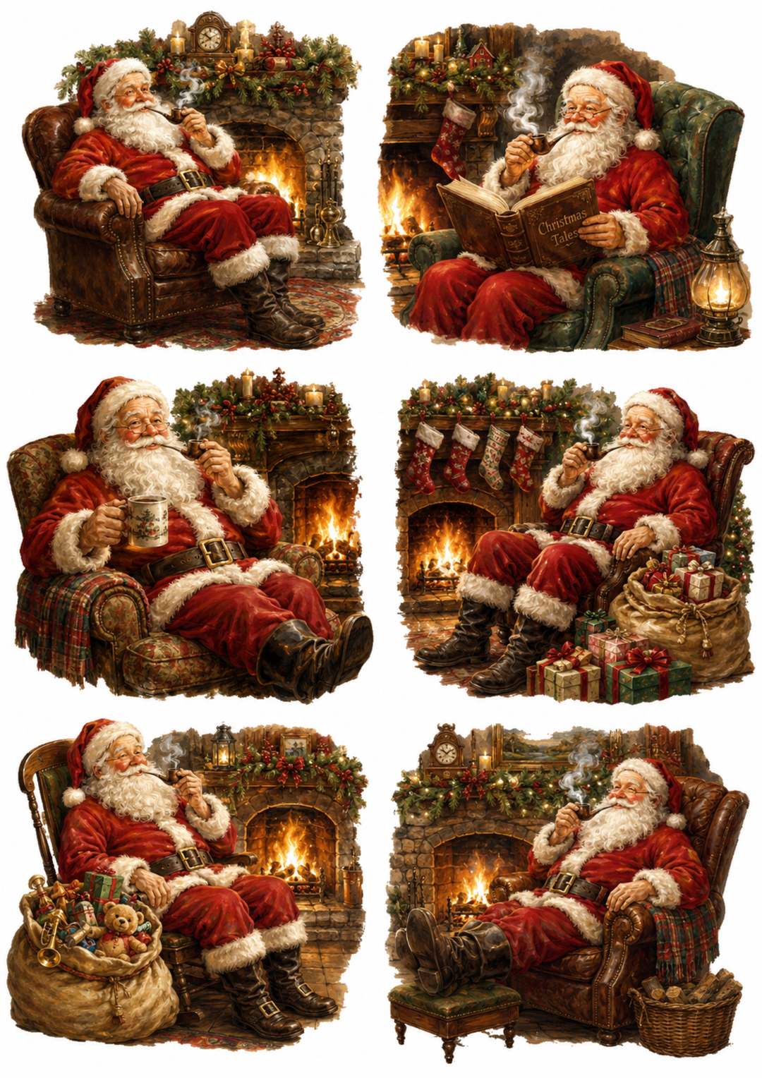 Rice Paper For Decoupage Santa&
