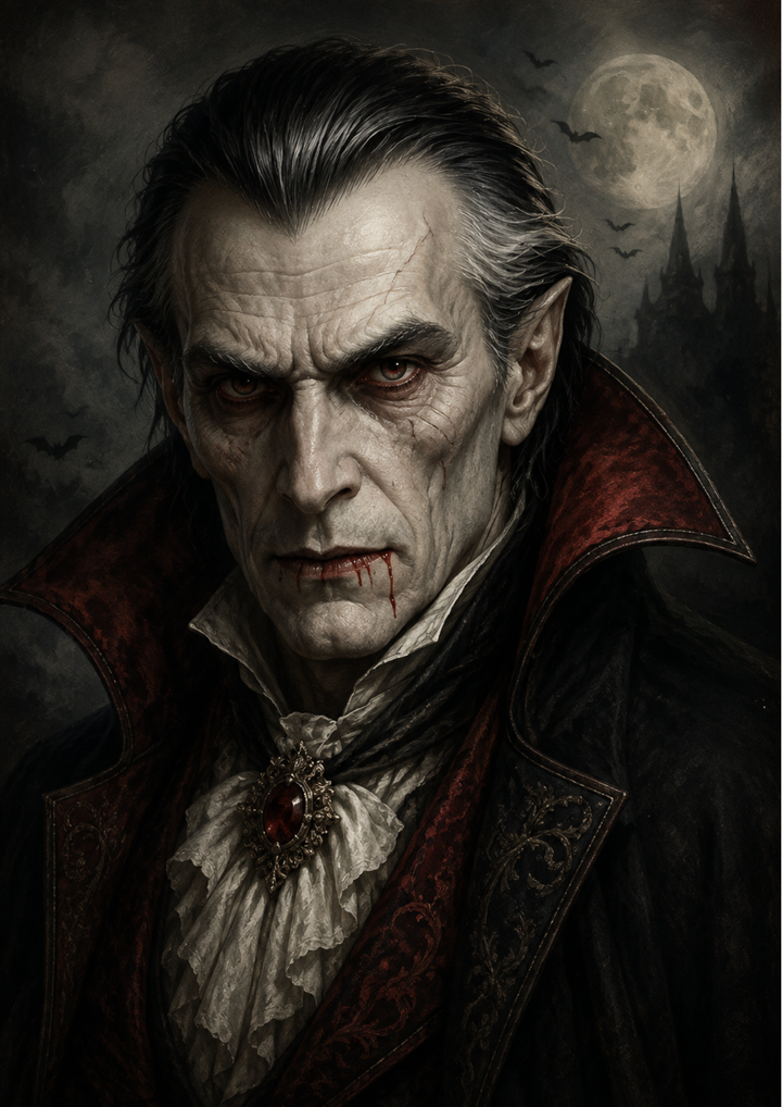 Rice Paper For Decoupage  Vampire Portrait Full Cat. No. 10267