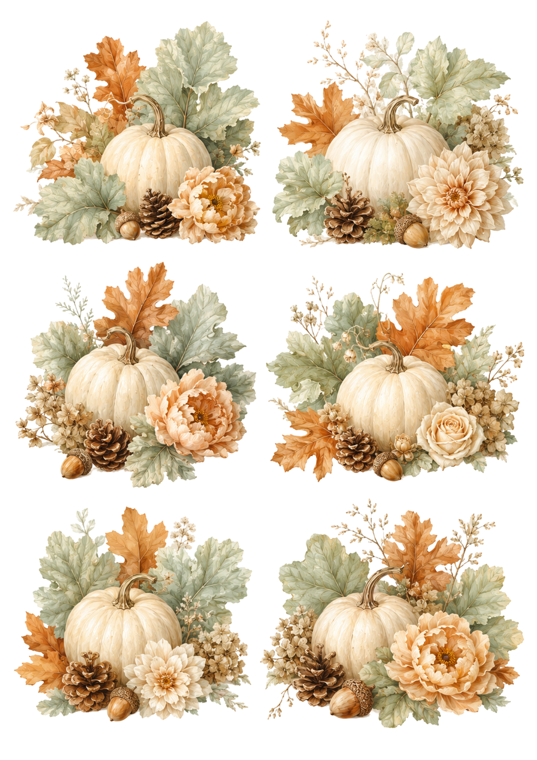 Rice Paper For Decoupage Pastel Halloween Pumpkins Collage Cat. No. 10283