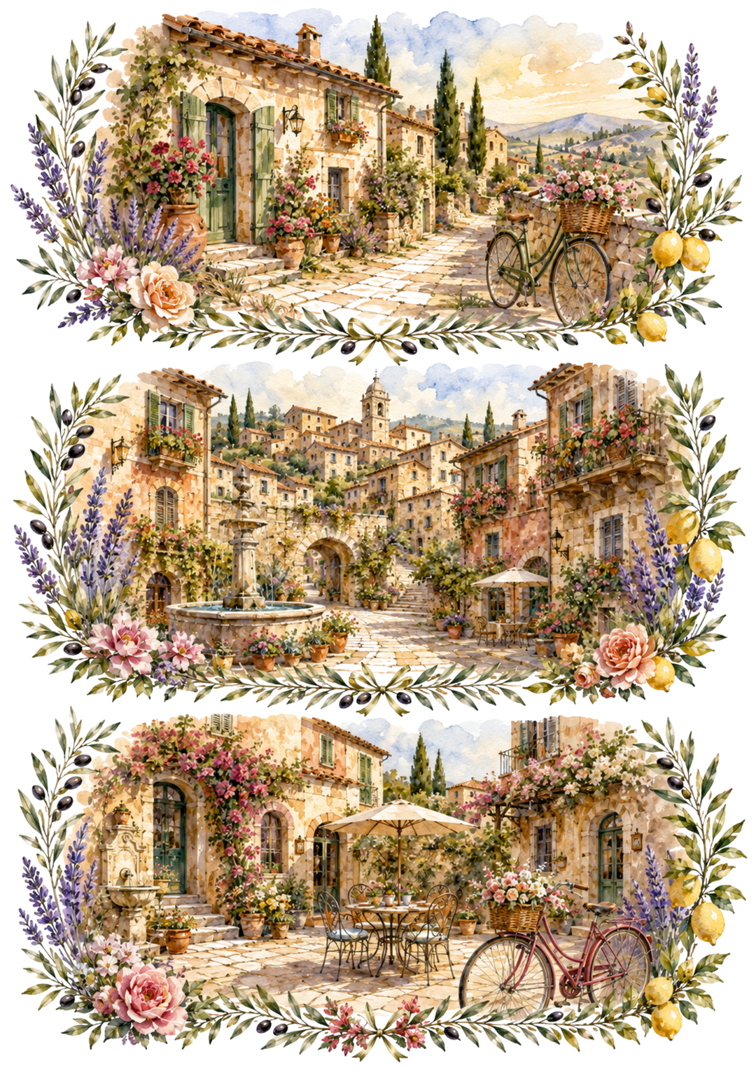 Reispapier für Decoupage, Blumenhintergrund, vollständig, Kat. Nr. 4809