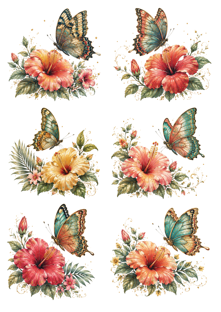 Reispapier für Decoupage, Blumenhintergrund, vollständig, Kat. Nr. 4809