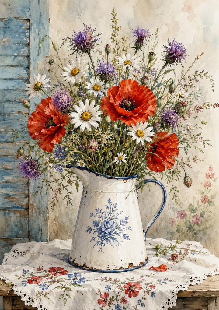 Reispapier für Decoupage, Blumenhintergrund, vollständig, Kat. Nr. 4809