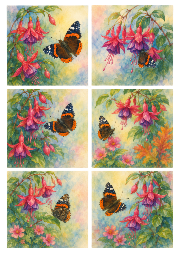 Reispapier für Decoupage, Blumenhintergrund, vollständig, Kat. Nr. 4809