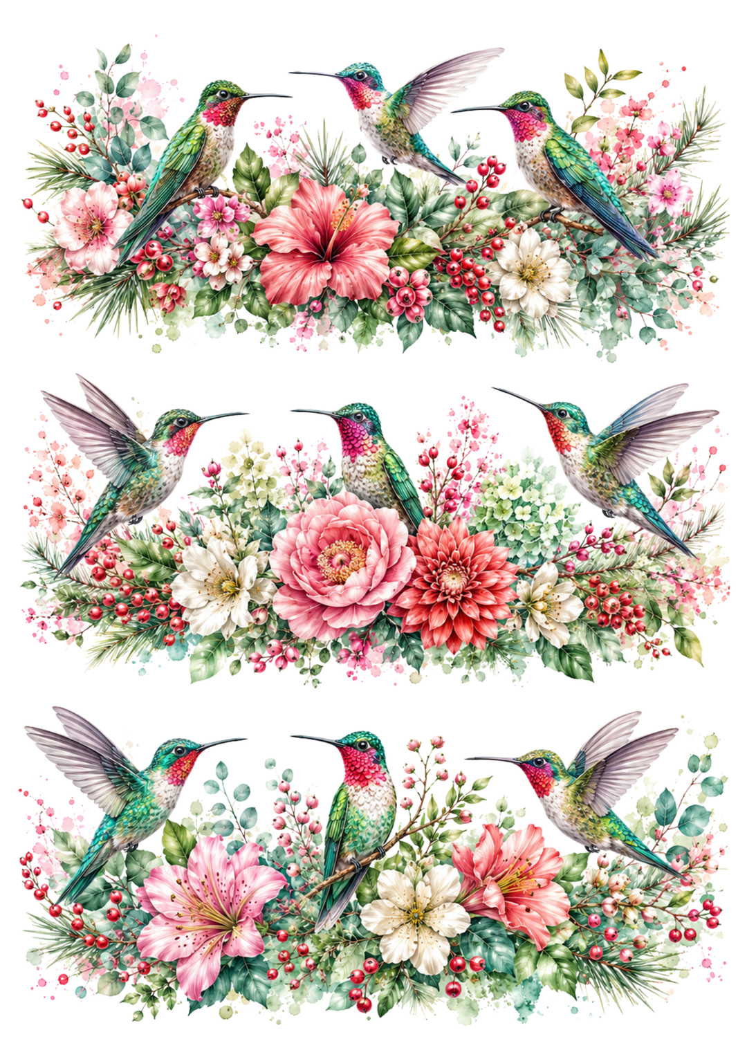 Reispapier für Decoupage, Blumenhintergrund, vollständig, Kat. Nr. 4809
