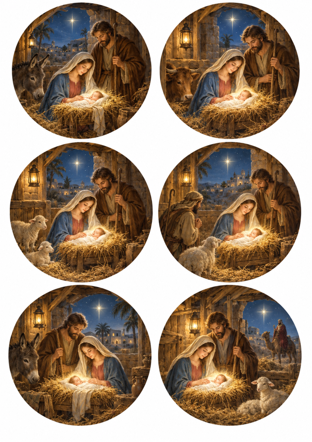 Rice Paper For Decoupage Nativity Scene  Collage  Cat. No 10504