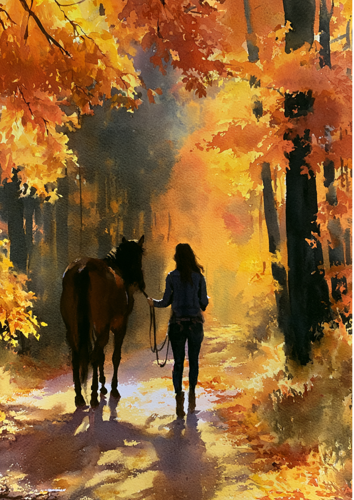 Rice Paper For Decoupage Autumn Time in the Forest  Full  Cat. No 10557