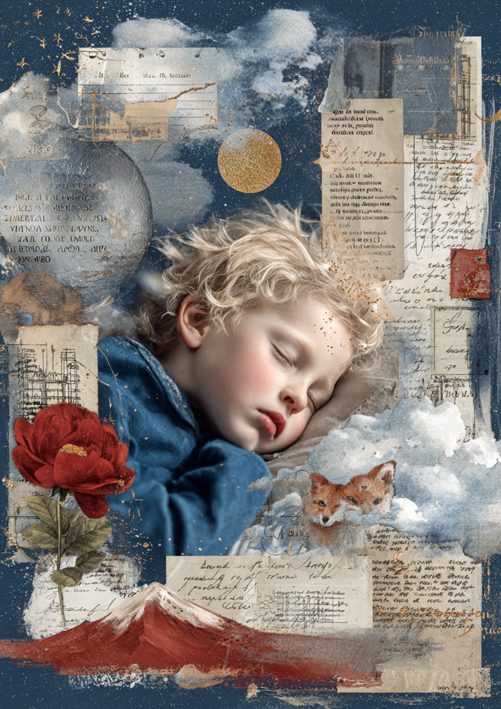 Rice Paper For Decoupage Sweet Dreams Little Boy  Full  Cat. No 10561