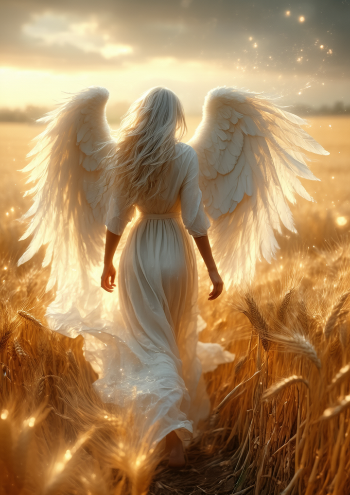 Rice Paper For Decoupage Angel of the Golden Fields Full  Cat. No 10568