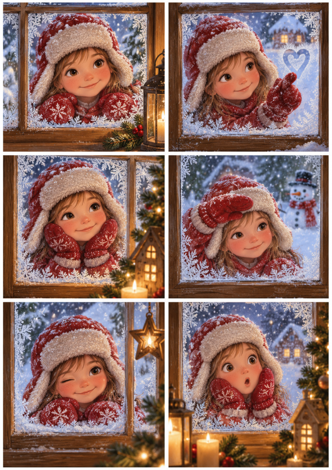Rice Paper For Decoupage Winter Window Little Wonder Collage Cat. No 10637