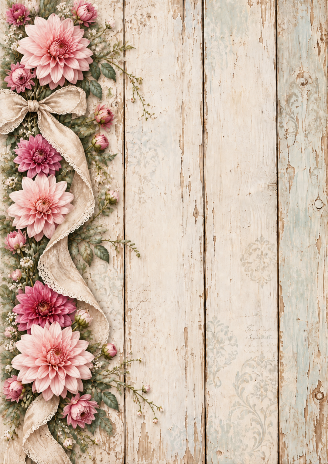 Reispapier für Decoupage, Blumenhintergrund, vollständig, Kat. Nr. 4809