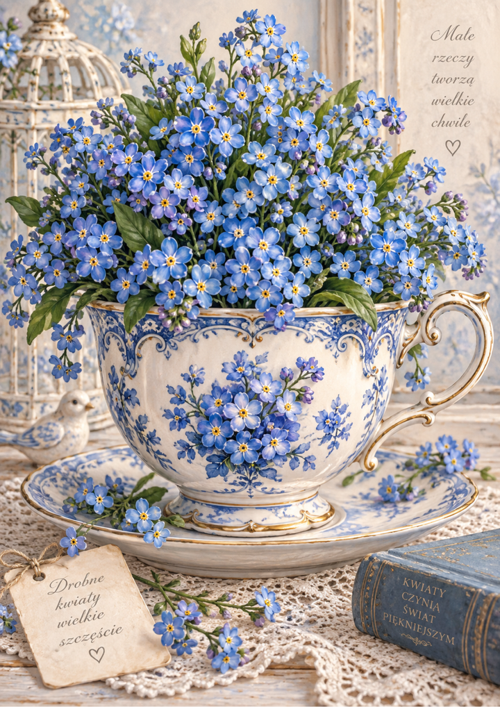 Reispapier für Decoupage, Blumenhintergrund, vollständig, Kat. Nr. 4809