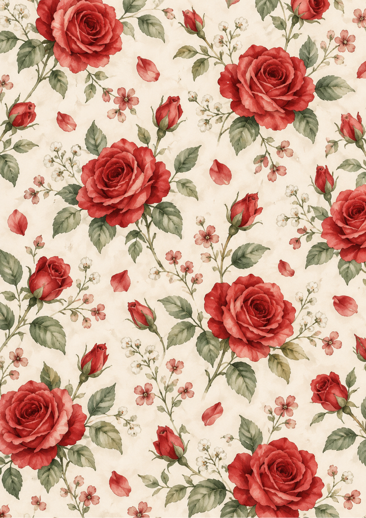 Reispapier für Decoupage, Blumenhintergrund, vollständig, Kat. Nr. 4809