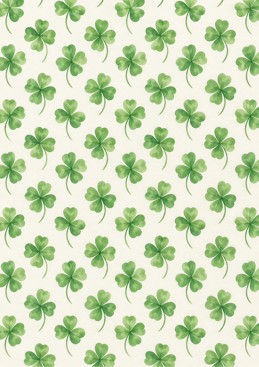 Rice Paper For Decoupage Romantic Four-Leaf Clover Pattern  Background Full  Cat. No 10728