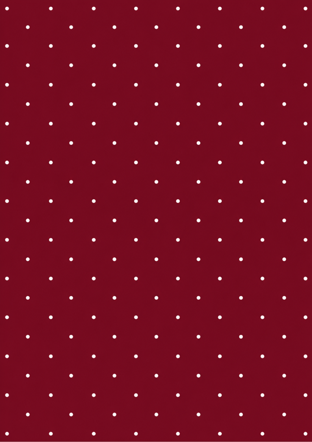 Rice Paper For Decoupage Burgundy and White Polka Dot Pattern Background Cat. No 10733