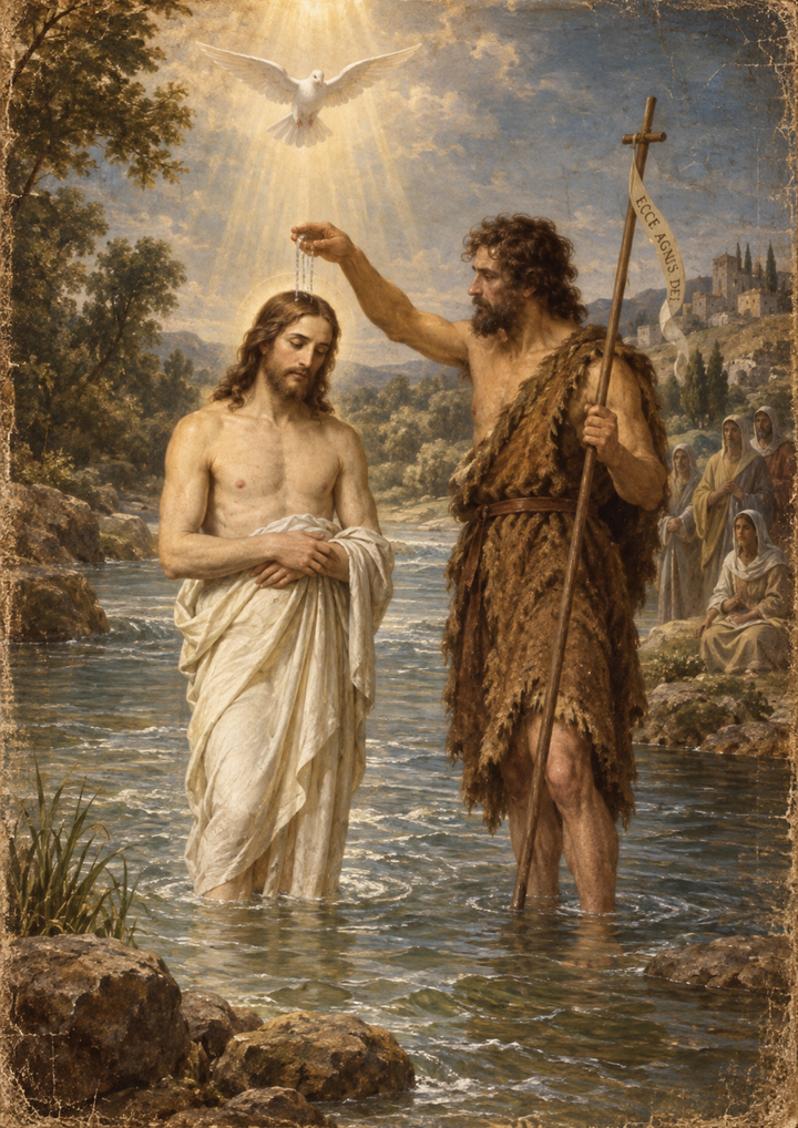 Rice Paper For Decoupage Baptism in the Jordan River Full Cat. No 10758