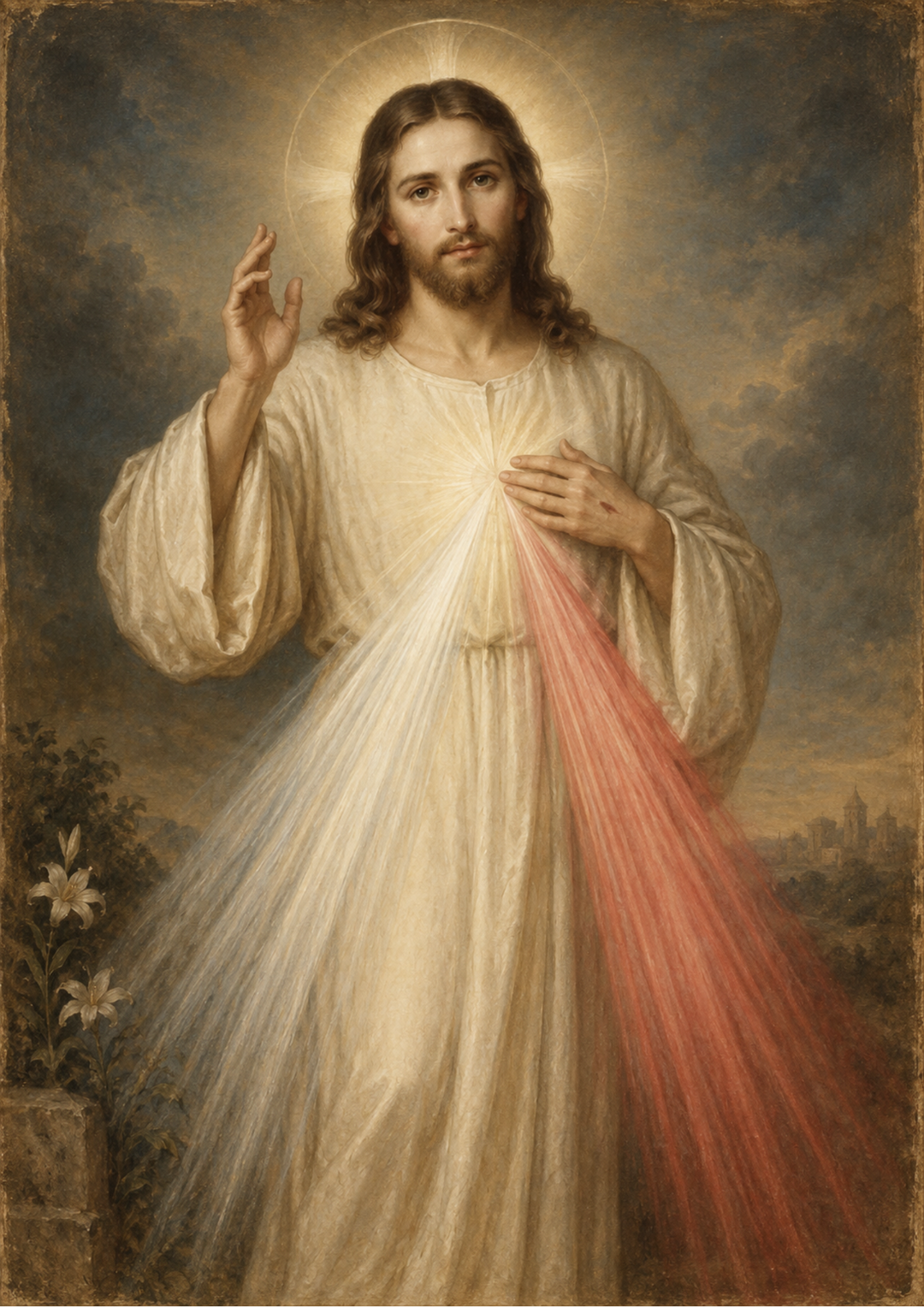Rice Paper For Decoupage Divine Mercy in Timeless Light Full Cat. No 10762