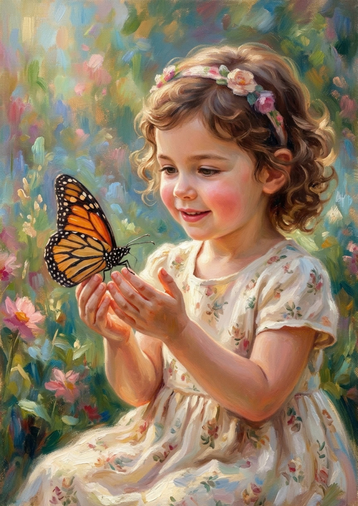 Rice Paper for Decoupage Beautiful Girl &amp; Butterfly  Full Cat 10778