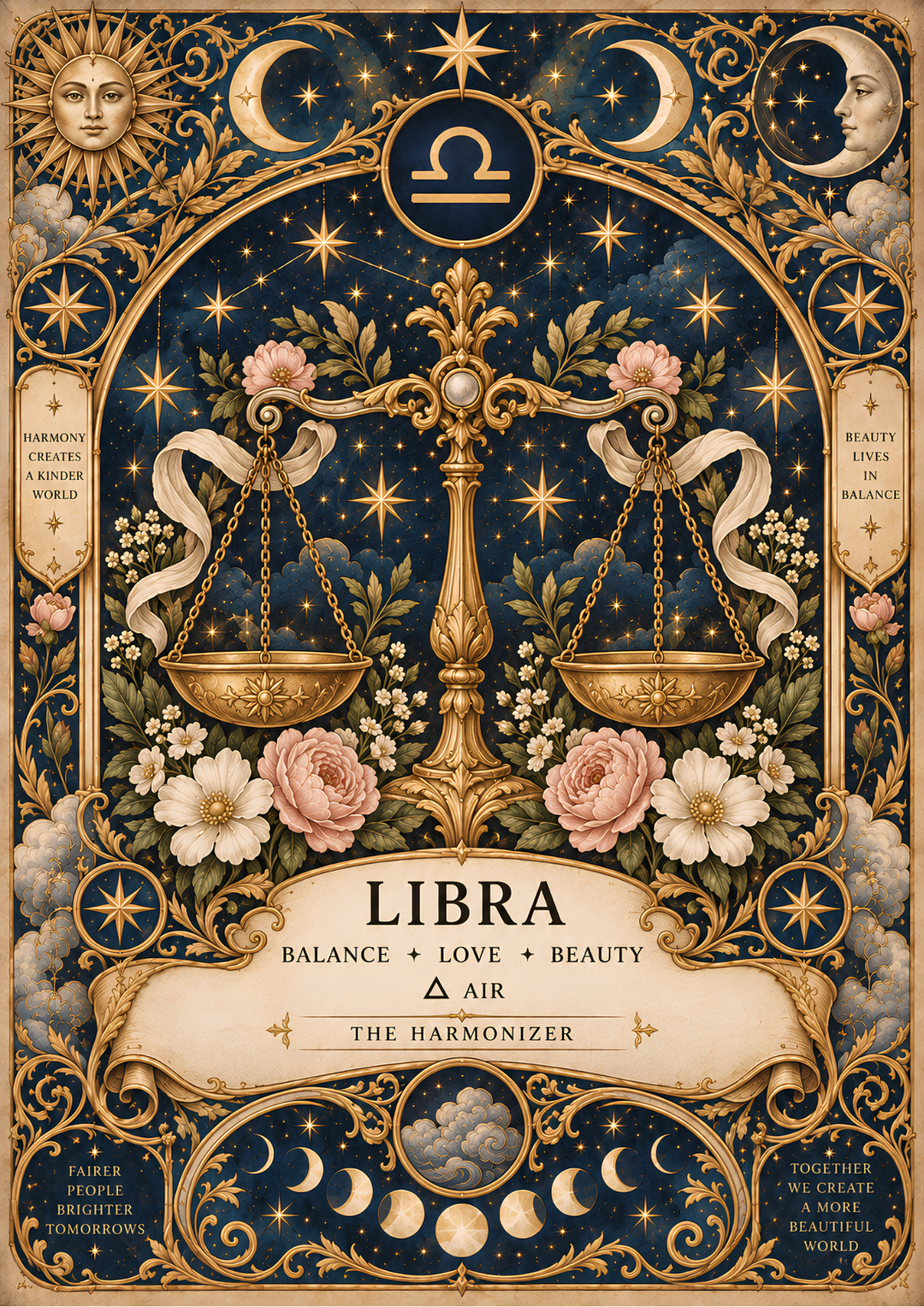 Rice Paper for Decoupage Mystical Libra Zodiac  Full Cat 10912