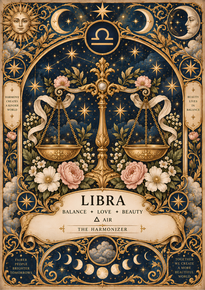 Rice Paper for Decoupage Mystical Libra Zodiac  Full Cat 10912