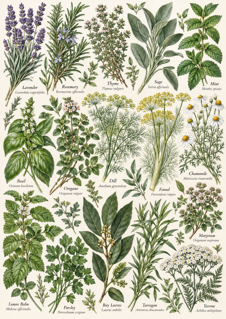 Rice Paper for Decoupage Vintage Botanical Herbarium Collection Full Cat 10928