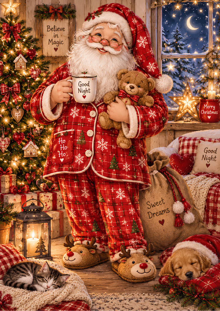 Rice Paper for Decoupage Sweet Dreams Dear Santa Full Cat 10947