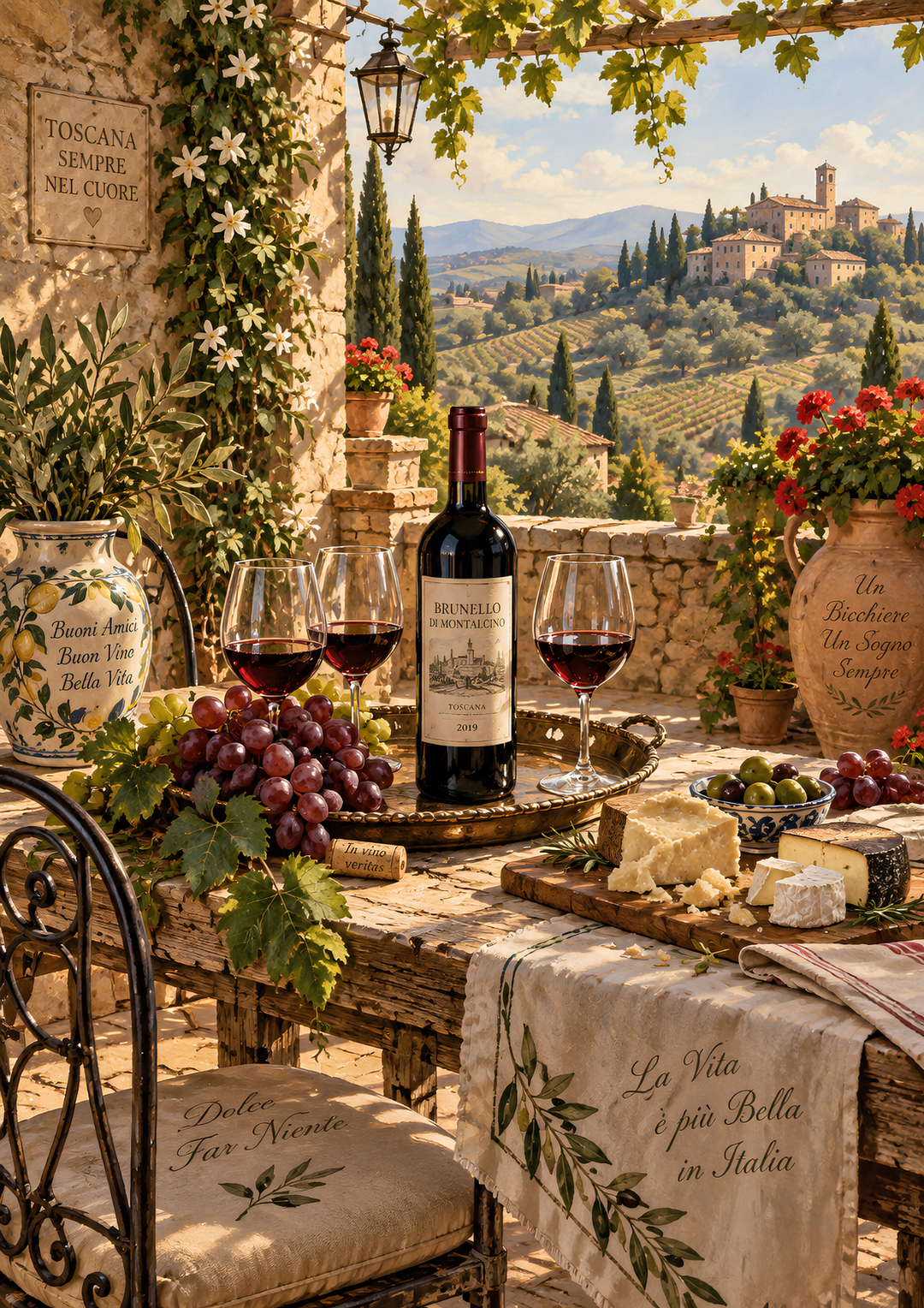Rice Paper for Decoupage Red Wine and Rustic Mediterranean Charm Full Cat 10956
