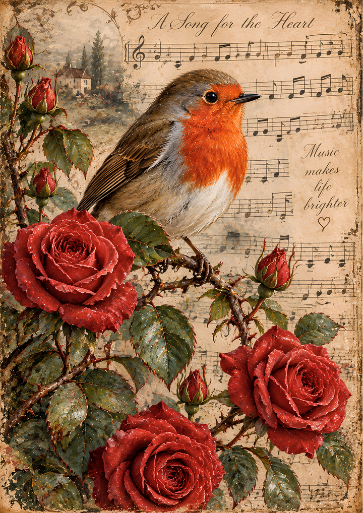 Reispapier für Decoupage, Blumenhintergrund, vollständig, Kat. Nr. 4809