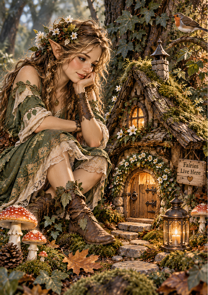 Rice Paper for Decoupage  Whispers of the Enchanted Forest - Woodland Fairy &amp; Magical Creatures Full Cat 11008