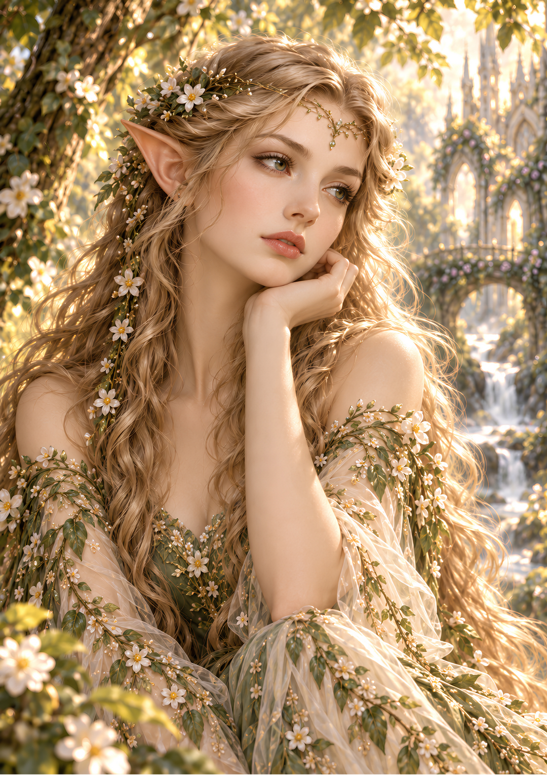 Rice Paper for Decoupage Woodland Fairy Portrait Full Cat 11010