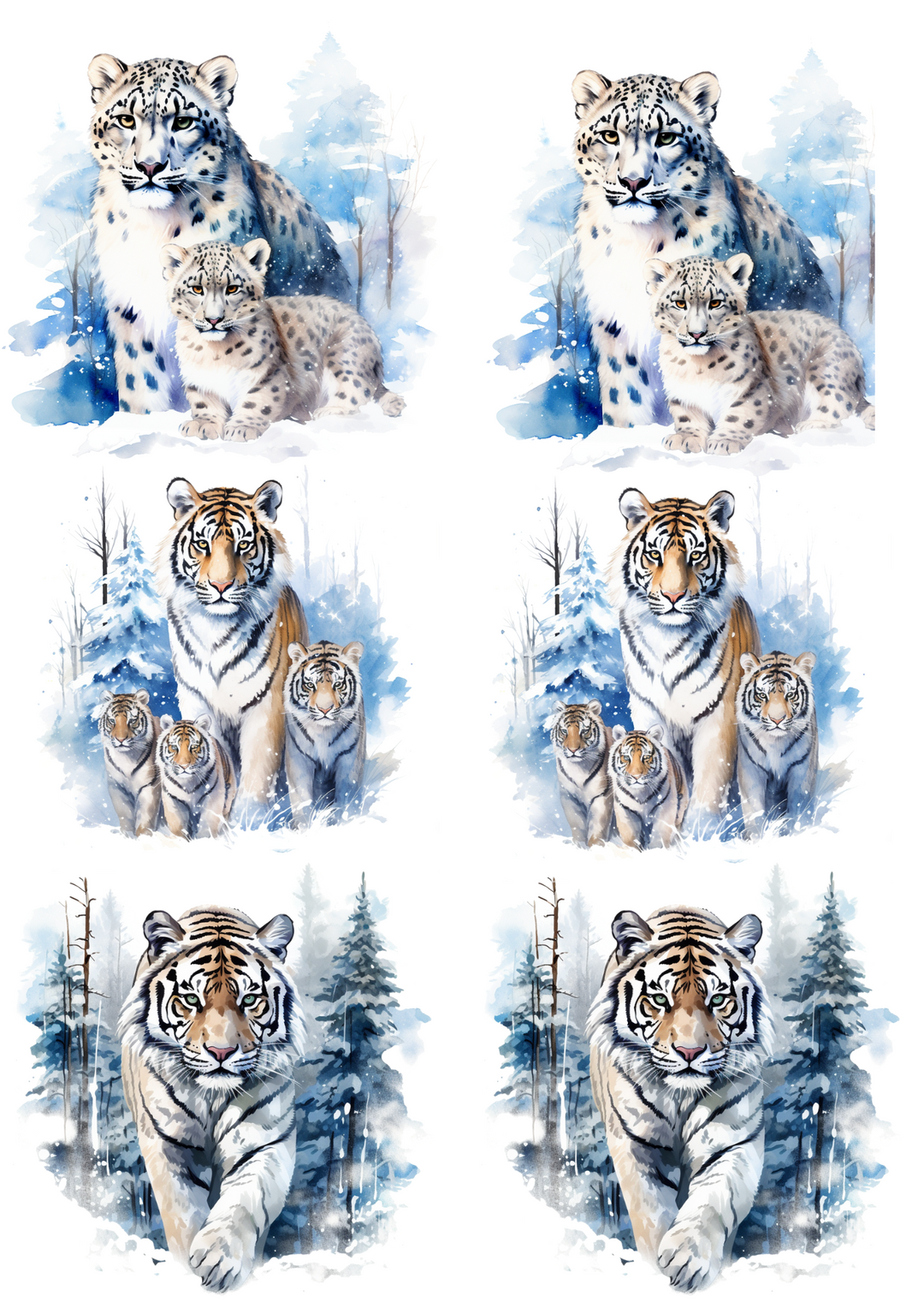 Reispapier für Decoupage Eule im Winter Collage Katze Nr. 4011