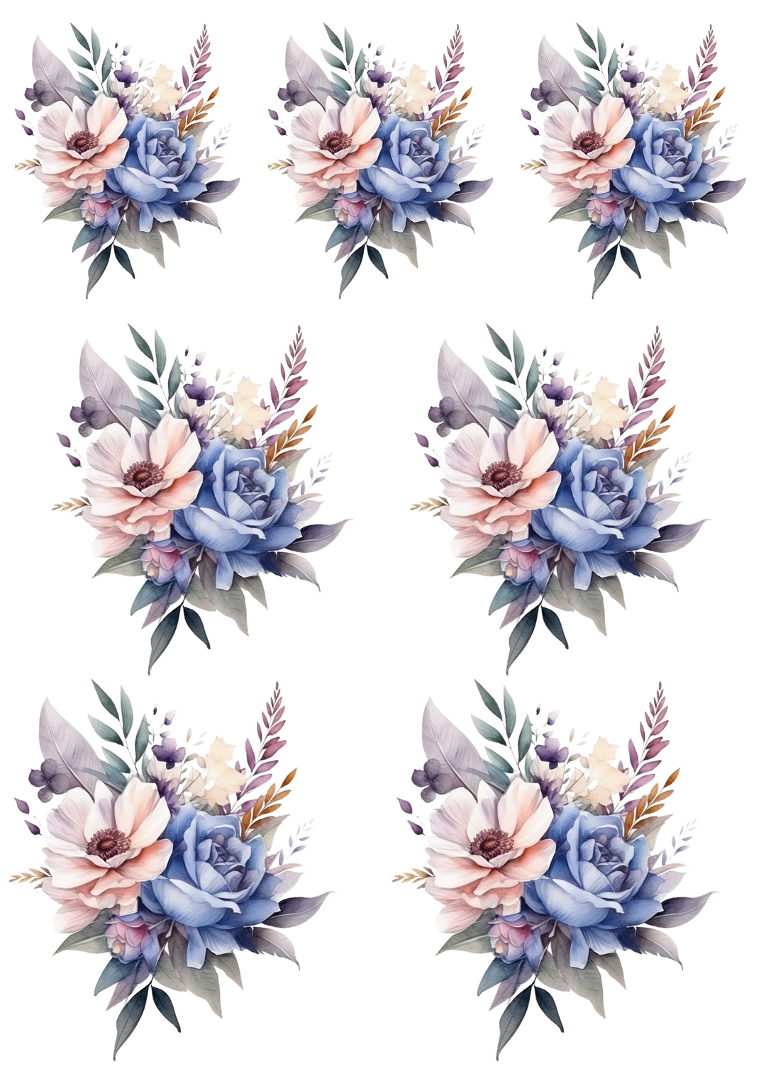 Reispapier für Decoupage Blumenstrauß Collage Kat. Nr. 4037