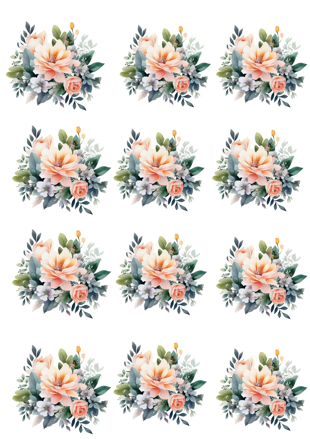 Reispapier für Decoupage Blumenstrauß Collage Kat. Nr. 4038