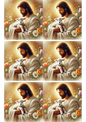 Rice Paper For Decoupage Jesus Holding the Lamb Collage Cat No. 4064