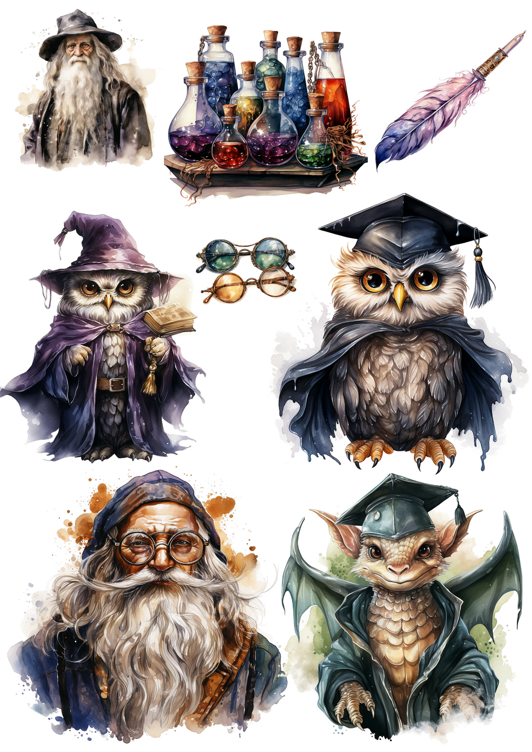 Reispapier für Decoupage Wizards Academy 2 Collage Collage Kat. Nr. 4136