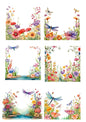 Rice Paper For Decoupage Rice Paper For Decoupage Rice Paper For Decoupage Spring Colorful Flowers And Dragonfly Collage Cat. No.4236