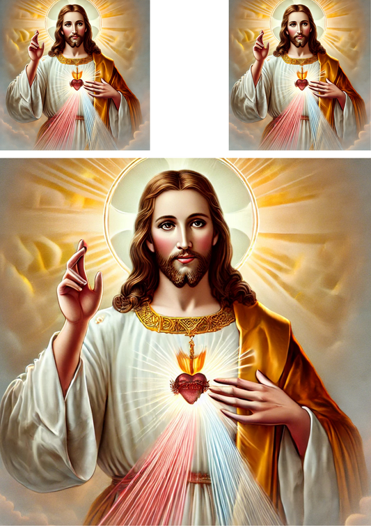 Rice Paper for Decoupage Jesus Blesses Collage Catalog No. 4243